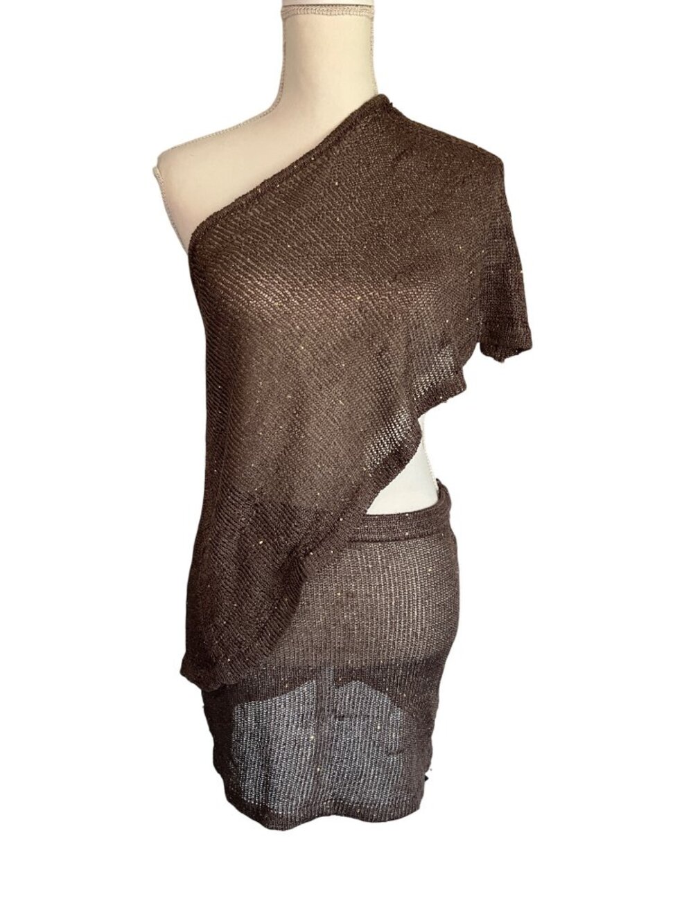 superdown Charlena Skirt Set in Brown Medium New Womens Knit Crochet - Picture 5 of 10